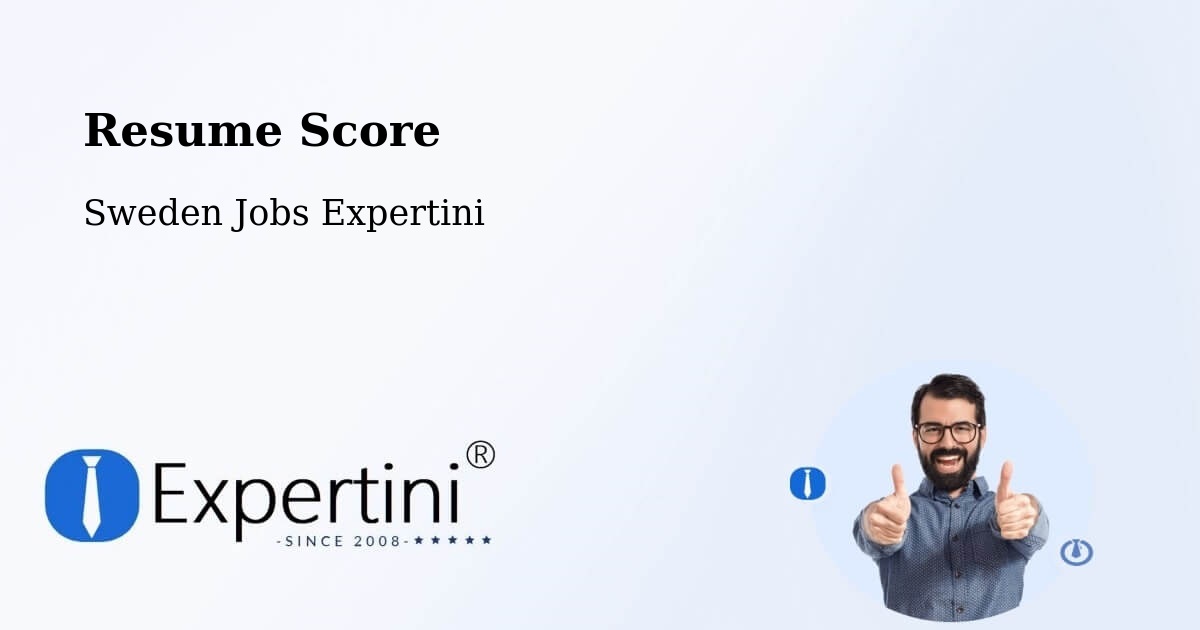Resume Score & Job Description Match Tool – Töre - Sweden Jobs Expertini